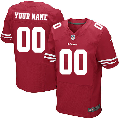 Men's Elite Nike Jersey Red Home - Customized NFL San Francisco 49ers